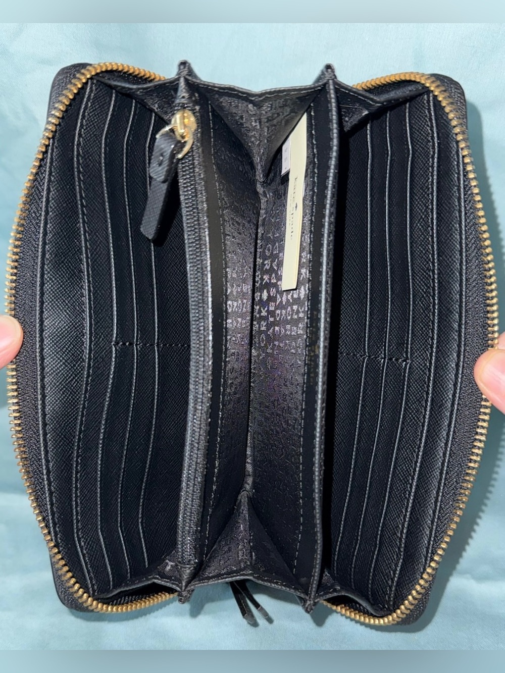 kate Spade Neda Wilson Road Embellished Continental Zip Around Nylon Wallet - Picture 7 of 16